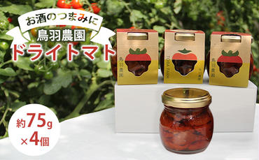 【お酒のつまみに】鳥羽農園のドライトマト 75g×4個 北海道 南富良野町 トマト とまと ドライトマト 野菜