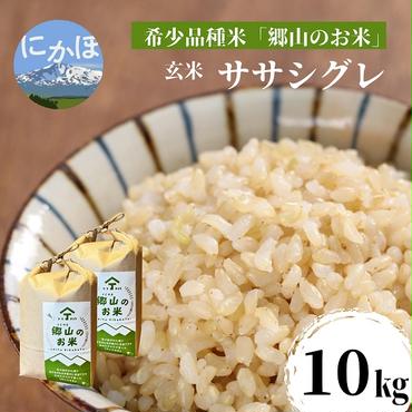 【希少品種米】ササニシキの親　農薬不使用のササシグレ「郷山のお米」10kg（5kg×2袋）（玄米）