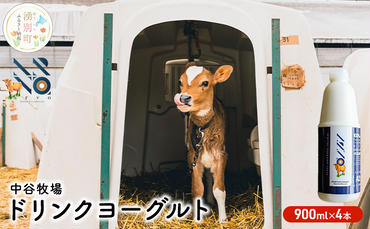 中谷牧場 ドリンクヨーグルト 900ml×4本 ジャージー牛 A2ミルク やさしい 国産 オホーツク 北海道