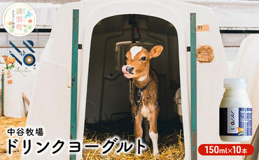 中谷牧場 ドリンクヨーグルト 150ml×10本 ジャージー牛 A2ミルク やさしい 国産 オホーツク 北海道