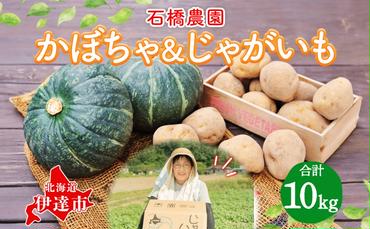  北海道 かぼちゃ じゃがいも セット 合計10kg ジャガイモ 馬鈴薯 ポテト 芋 イモ カボチャ パンプキン 緑黄色野菜 甘い ほくほく 農作物