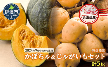 ≪石橋農園≫ かぼちゃ ＆ じゃがいも 計5kgセット 北海道 伊達産
