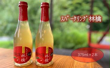 スパークリング 林檎 375ml (箱入り)× 2本 セット 果汁50％ ふじりんご100％使用 アップル apple お酒 日本酒 女子会