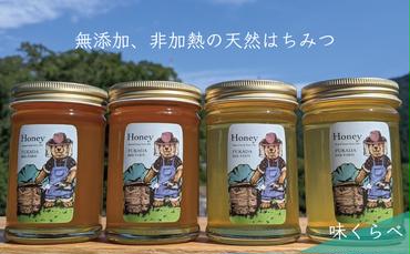 天然蜂蜜 国産蜂蜜 非加熱 生はちみつ 合計920g 岐阜県 美濃市産 味比べ 蜂蜜230ｇガラス瓶 4本セットC2