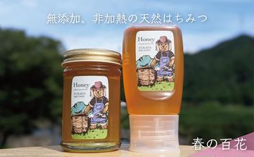 合計530g 天然蜂蜜 国産蜂蜜 非加熱 生はちみつ 岐阜県 美濃市産 春 (蜂蜜230g入りガラス瓶1本,蜂蜜300g入りピタッとボトル1本のセット)A13