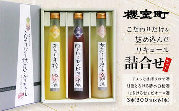 櫻室町 こだわりだけを詰め込んだ リキュール 詰合せ 300mlx3本セット（L3-4A） お酒 アルコール 酒