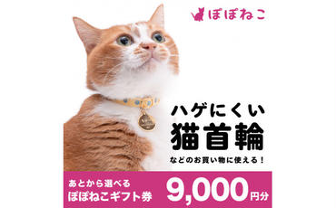 ぽぽねこ ギフト券 9,000円分 （Eメールタイプ）デジタル商品券 オンラインショップ 電子マネー 猫 ネコ