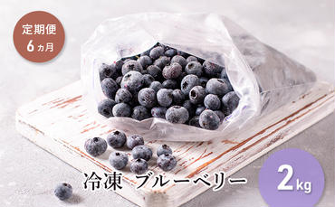【定期便6カ月】北海道 豊浦町産 冷凍 ブルーベリー 2kg 栽培期間中農薬不使用