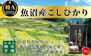 日本棚田百選のお米　天空の里・魚沼産こしひかり　５ｋｇ