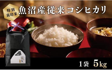 【特別栽培米】頂米　金兵衛　魚沼産従来コシヒカリ（精米）5kg