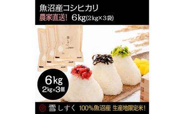 魚沼産コシヒカリ【農家直送!】 6kg(2kg×3袋)