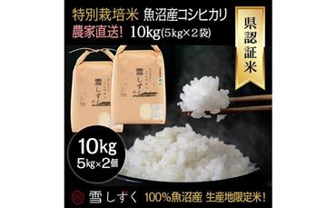 県認証特別栽培魚沼産コシヒカリ【農家直送！】 5kg×2袋