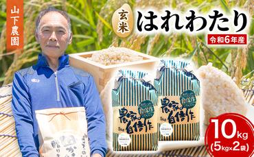 米 令和6年産 はれわたり 玄米 10kg (5kg×2袋) こめ お米 おこめ コメ ご飯 ごはん 令和6年 山下農園 青森 青森県