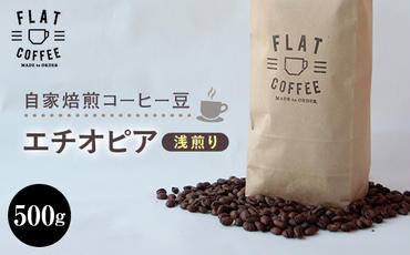 コーヒー 豆 500g エチオピア 珈琲 FLAT COFFEE 富山県 立山町 F6T-114