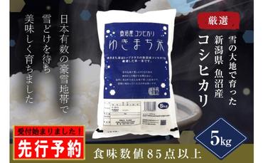 【先行予約】ゆきまち米5kg【極上魚沼産コシヒカリ】令和6年度米＜令和6年10月上旬～発送予定＞