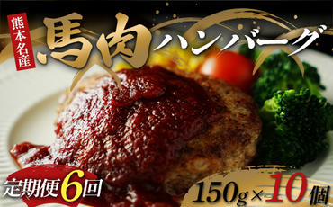 FKK19-893_【定期便6回】馬肉ハンバーグ150g×10個