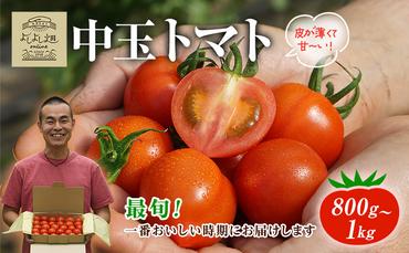 【最旬お届け!!】よしよし畑のあま～い トマト ( 中玉トマト ) 800g ～ 1kg 程度 新鮮 産地直送 冷蔵 とまと おいしい おすすめ ギフト お取り寄せ