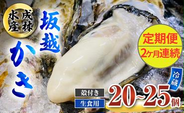 定期便 牡蠣 生食用 坂越かき 殻付き 20～25個《2ヶ月連続お届け》 成林水産 [ 生牡蠣 真牡蠣 かき カキ 冬牡蠣 ]