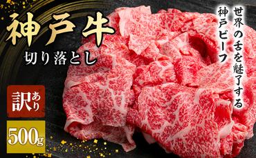 神戸牛 訳あり 切り落とし 500g A4ランク以上！ 神戸ビーフ 小分け 焼肉 A5 ランク 切り落とし  訳アリ  不揃い  焼き肉 規格外  牛肉 肉 お肉 冷凍 カルビ 太田家