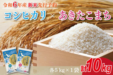 HA-1　★新米★【数量限定】R6年産 コシヒカリ 5kg＋あきたこまち 5kg　茨城県産米　おいしさ食べ比べセット