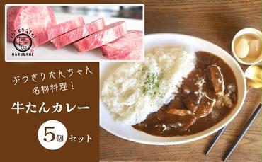 ぶつぎりたんちゃん名物料理！牛たんカレー 5個セット 牛タン 惣菜冷凍食品 ビーフ 惣菜 カレー