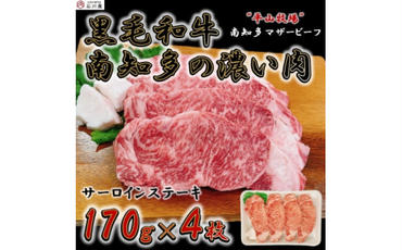 ＜数量限定＞牛肉 サーロインステーキ 170g×4枚 南知多マザービーフ 国産牛