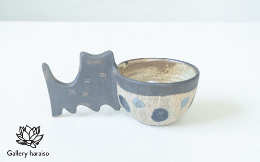 【沖縄のかわいい器】土の種のネコカップ　ブロンズ