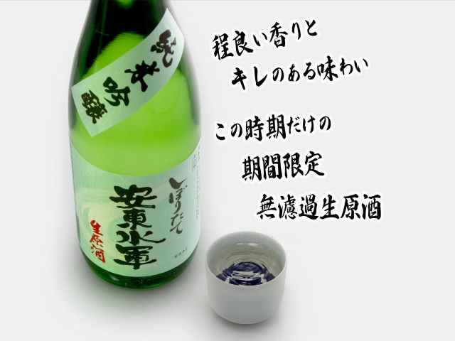 【期間限定】純米吟醸 生原酒 安東水軍 720ml 日本酒 2月～3月発送