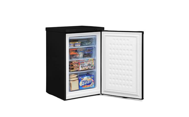 冷凍庫 スリム 小型 家庭用 前開き 85L ノンフロン セカンド冷凍庫 スリム冷凍庫 IUSD-9B-B ブラック ストック 冷凍 フリーザー ストッカー アイリスオーヤマ