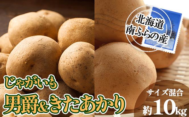 南ふらの産 じゃがいも 男爵 ＆ きたあかり 約10kg【サイズ混合】 北海道 南富良野町 じゃがいも ジャガイモ キタアカリ 北あかり 2024年発送 先行予約 ポテト