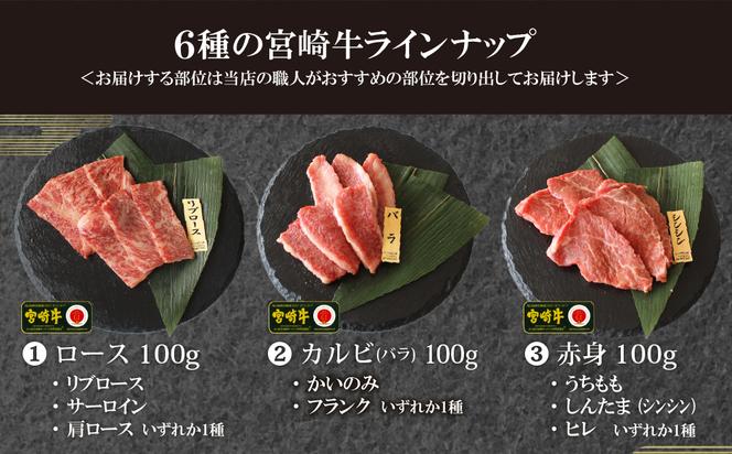 宮崎牛特選食べ比べ焼肉6種盛り