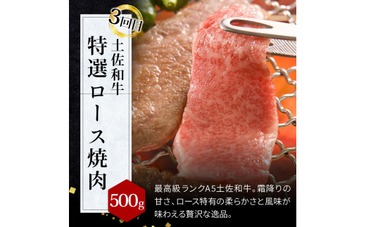 《3か月定期便》かつおのたたきと特選焼肉の食べ比べ定期便