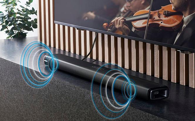 サウンドスピーカー IHT-S201 ブラック Bluetooth ワイヤレス 映画 音楽 ゲーム 高音質 サウンド 臨場感 スピーカー 低重音 リモコン テレビ アイリスオーヤマ