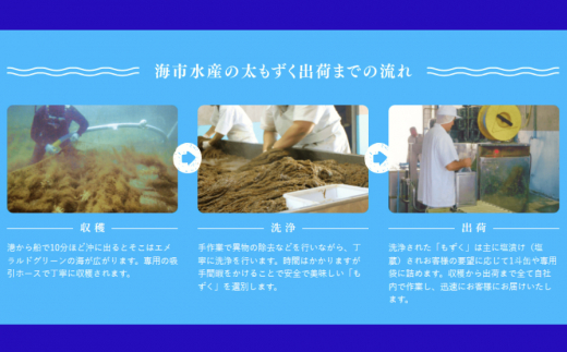 海市水産から直送する「うるまの太もずく約5kg【塩蔵】」沖縄もずく