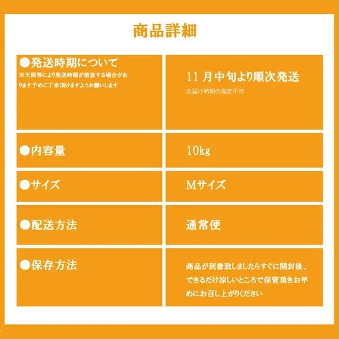 ＼光センサー選別／完熟有田みかんＭサイズ　約10kg 有機質肥料100%
※2024年11月中旬～2025年1月上旬頃に順次発送予定
※沖縄・離島への配送不可