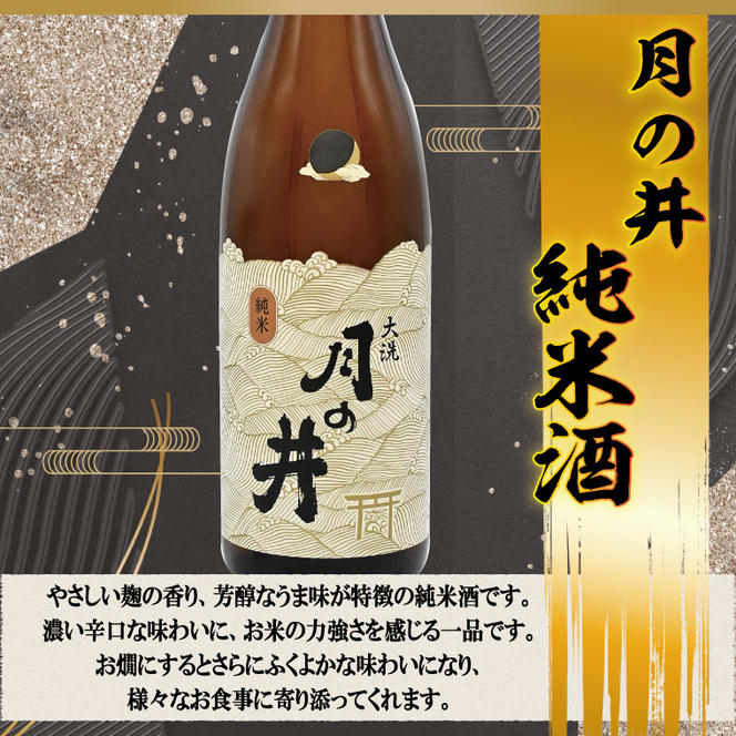 日本酒 純米酒 辛口 月の井 1.8L 2本 セット 大洗 地酒 1800ml