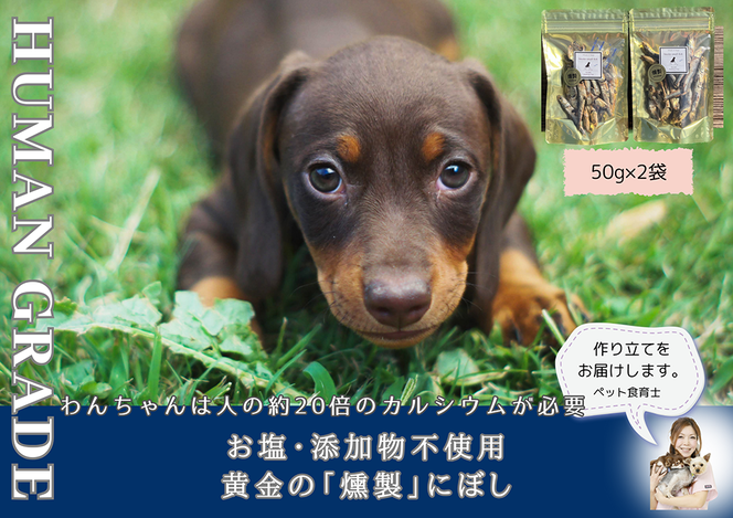 FB061  犬と猫の無添加おやつ☆お塩不使用☆黄金の燻製にぼし