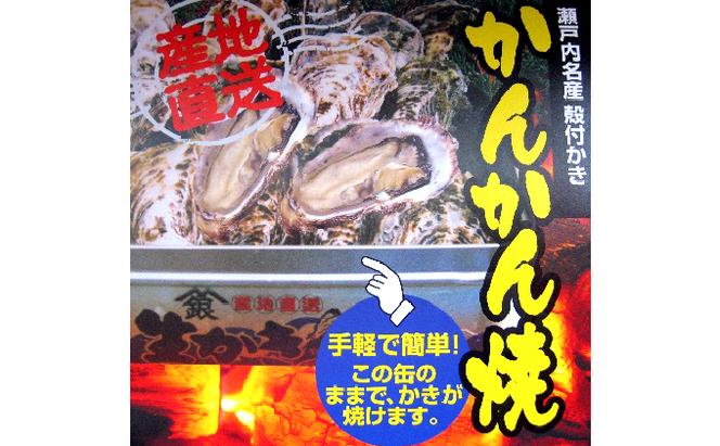 牡蠣 2025年 先行予約 かんかん焼 （ 殻付き 大つぶ牡蠣 20個） 山銀商店 瀬戸内海虫明湾産