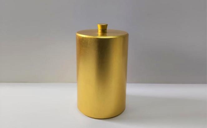 茶筒　キャニスター　canister-S　金箔　密閉容器　アルマイト加工商品