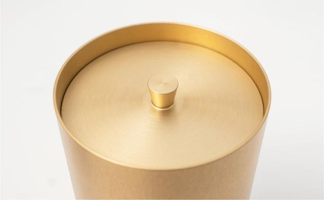 茶筒　キャニスター　canister-S half　金箔　密閉容器　アルマイト加工商品