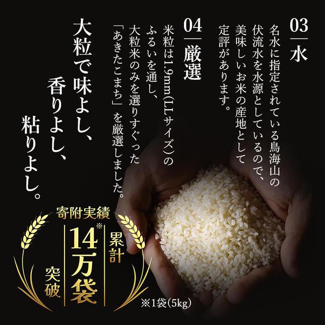 《無洗米》あきたこまち 白米 5kg 令和5年 精米 土づくり実証米  出荷 時短 節水