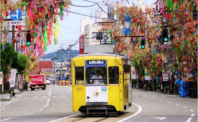 万葉線7000形電車貸切(高岡駅～越ノ潟駅区間内：片道)