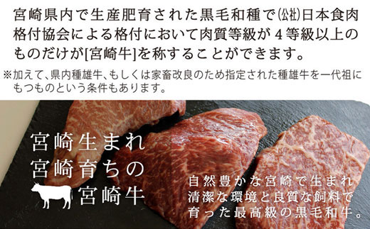 【定期便】宮崎牛赤身ももステーキ300g(150g×2) ３回 合計900g