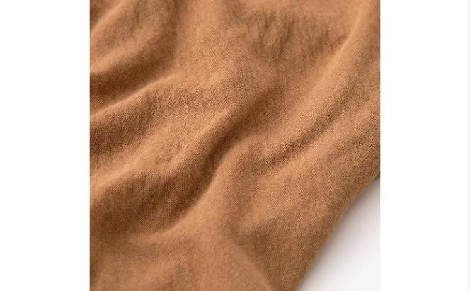 大人の女性のための肌着ブランド「HAKURO」コットン・ガーゼ 8分丈 ブラウン / 綿 レディース 高級肌着 インナー ガーゼ（M/L/LL）