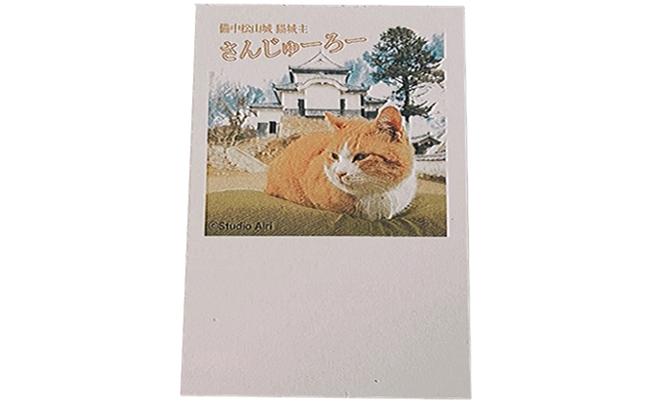 備中松山城猫城主さんじゅーろーレジンキーホルダー＆ポストカード