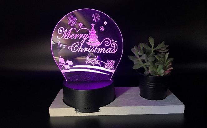 クリスマス　カラフルタッチ2個セット（MerryChristmasツリーとトナカイ） ｜ インテリア 季節用品 季節もの クリスマスグッズ 飾り 小物 光る LED 色が変わる 6色 電池式 USB式 兼用タイプ ※離島への配送不可 ※2025年12月中旬～12月下旬頃に順次発送予定