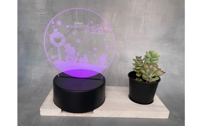 クリスマス　カラフルタッチ2個セット（MerryChristmas雪だるまとツリー） ｜ インテリア 季節用品 季節もの クリスマスグッズ 飾り 小物 光る LED 色が変わる 6色 電池式 USB式 兼用タイプ ※離島への配送不可 ※2025年12月中旬～12月下旬頃に順次発送予定