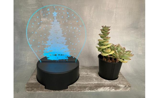 クリスマス　カラフルタッチ2個セット（MerryChristmas雪だるまとツリー） ｜ インテリア 季節用品 季節もの クリスマスグッズ 飾り 小物 光る LED 色が変わる 6色 電池式 USB式 兼用タイプ ※離島への配送不可 ※2025年12月中旬～12月下旬頃に順次発送予定