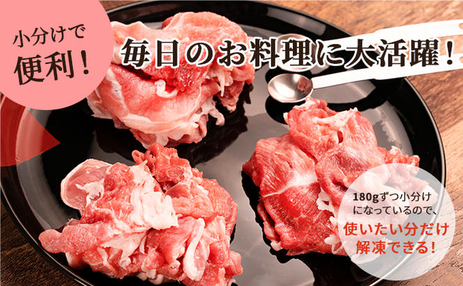 伊達 黄金豚 のジューシーな 切り落とし 肉 1.08kg【180g×6パック】三元豚  豚肉 ぶた肉 スライス 小間切れ 小分け 冷凍