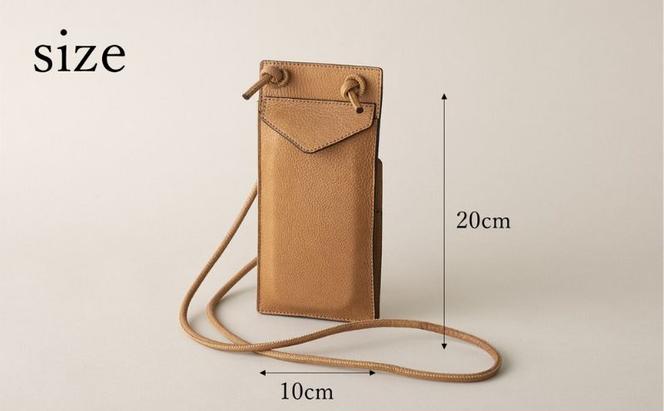 バッグ ENVELOPE New 野生鹿革 スマートフォン ミニショルダーバッグ スマホショルダー スマホ ケース ポーチ 携帯 カード ウォレット アクセサリー 首掛け 斜めがけ 革 鹿革 革製品 ファッション 小物 